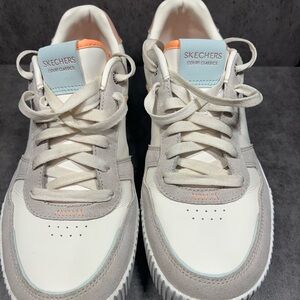Skechers Court Classics White and Gray Sneakers
